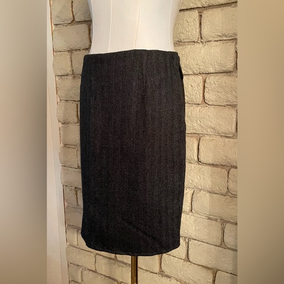 Max Studio Wool Blend Grey Pencil Skirt - Picture 3 of 6
